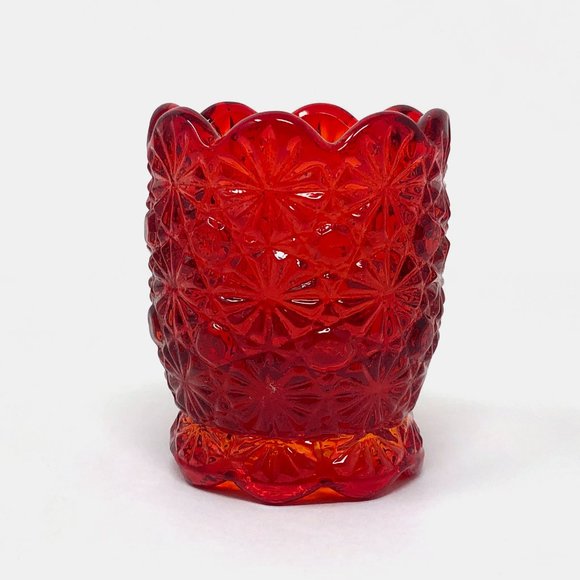 Vintage Daisy Button Amberina Toothpick Holder - Picture 1 of 2